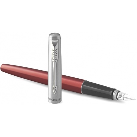 Ручка перьевая Parker Jotter Core F63 (2030949) Kensington Red CT M сталь нержавеющая подар.кор. - фото 3