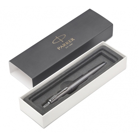 Ручка гелевая Parker Jotter Premium K178 (2020645) Oxford Grey Pinstripe CT 0.7мм черные чернила подар.кор. - фото 3