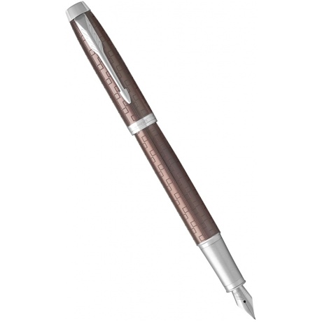 Ручка перьевая IM Premium F324 (1931676) Brown CT F перо сталь нержавеющая подар.кор. - фото 1