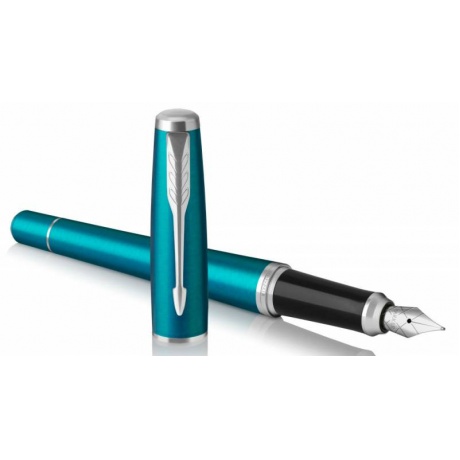 Ручка перьевая Parker Urban Core F309 (1931594) Vibrant Blue CT F перо сталь нержавеющая подар.кор. - фото 1