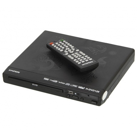 Плеер DVD Hyundai H-DVD120 черный ПДУ - фото 2