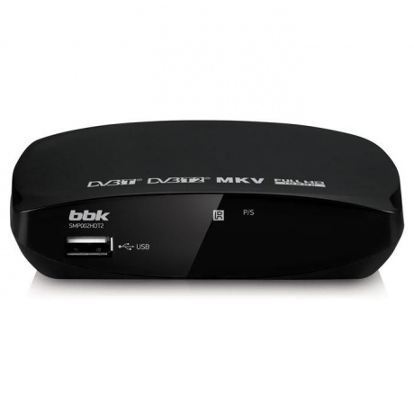 TV-тюнер DVB-T2 BBK SMP002HDT2, темно-серый - фото 1
