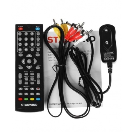 TV-тюнер DVB-T2 Starwind CT-140, черный - фото 9