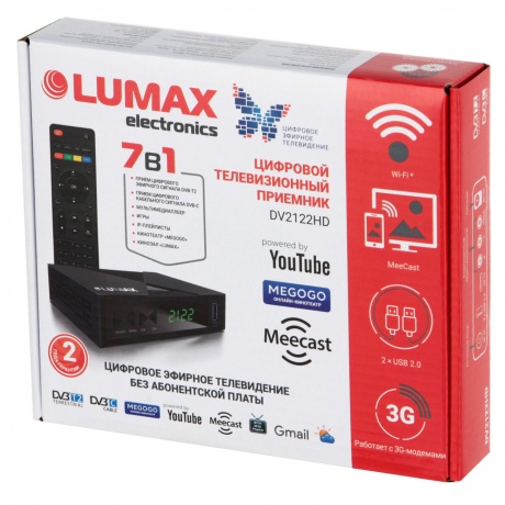 Тюнер Lumax DV2122HD цифровой телевизионный приемник - фото 5
