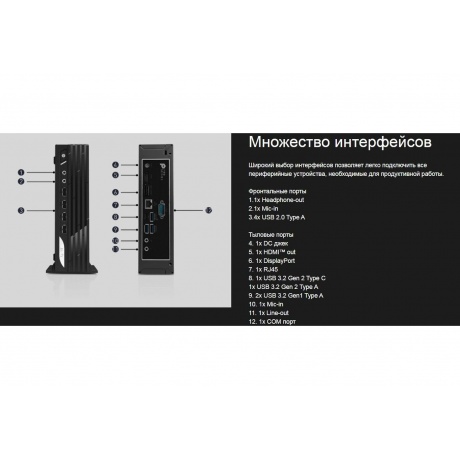 Неттоп MSI Pro DP21 13M-085BRU black (936-B0A421-086) - фото 19