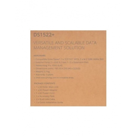 Сетевое хранилище Synology DiskStation DS1522+ - фото 8