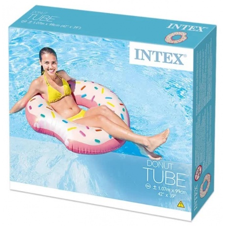 Камера надувная INTEX Пончик с клубничной глазурью, 56265, 107х99 - фото 3