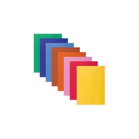 Цветная бумага А4 БАРХАТНАЯ, 8 листов 8 цветов, в пакете, 110 г/м2, BRAUBERG, 210х297 мм, 124726 - фото 2