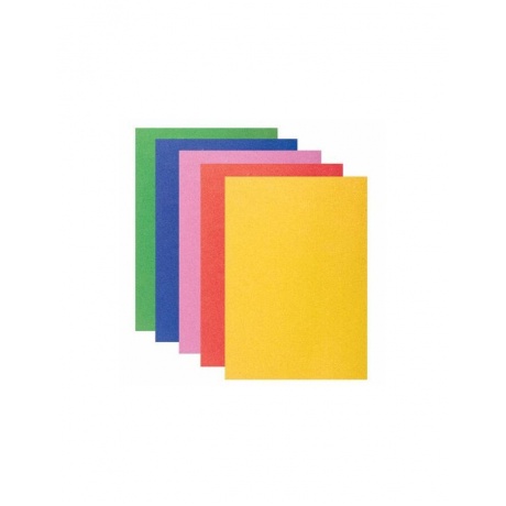 Цветная бумага А4 БАРХАТНАЯ, 5 листов 5 цветов, в пакете, 110 г/м2, ПИФАГОР, 210х297 мм, 128971, (10 шт.) - фото 2