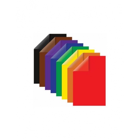 Цветная бумага А4 2-сторонняя мелованная, 16 листов 8 цветов, на скобе, BRAUBERG, 200х280 мм, Подсолнухи, 129783, (20 шт.) - фото 2