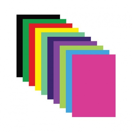 Цветная бумага А4 мелованная, 20 листов 10 цветов, в папке, BRAUBERG, 210х297мм, Моя страна, 129928, (10 шт.) - фото 2