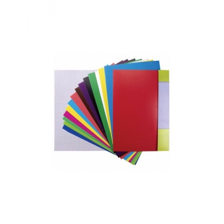 Набор цветного картона и бумаги А4 мелованные, 8 + 8 цветов, в папке, ЮНЛАНДИЯ, 200х290 мм, ПЛАНЕТЫ, 129570, (8 шт.) - фото 3