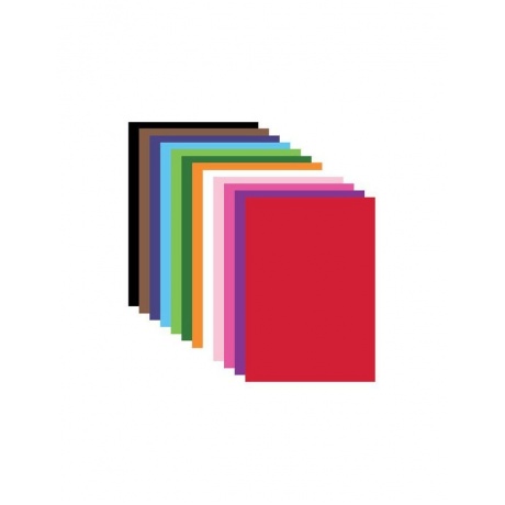 Картон цветной А4 ТОНИРОВАННЫЙ В МАССЕ, 48 листов 12 цветов, склейка, 180 г/м2, BRAUBERG, 210х297 мм, 124744 - фото 2