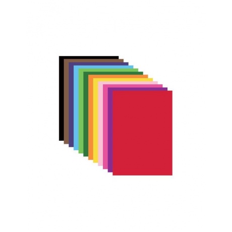 Картон цветной А4 мелованный, 12 листов 12 цветов, в папке, BRAUBERG, 200х290 мм, Гонки, 129916, (10 шт.) - фото 2