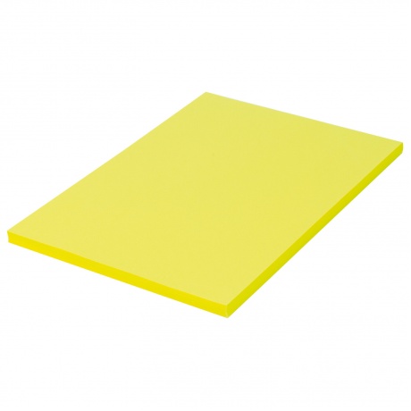 112454, Бумага цветная BRAUBERG, А4, 80 г/м2, 100 л., медиум, желтая, для офисной техники, 112454 - фото 2