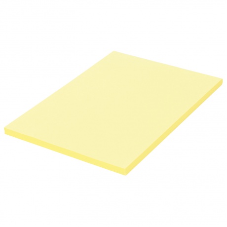 112446, Бумага цветная BRAUBERG, А4, 80 г/м2, 100 л., пастель, желтая, для офисной техники, 112446 - фото 2