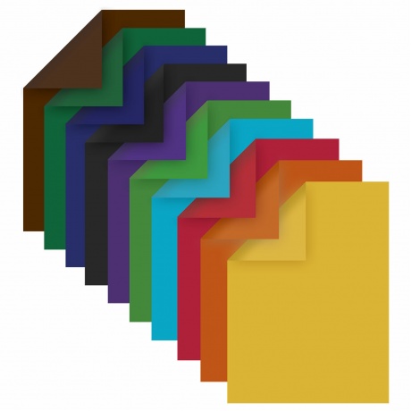 113503, Цветная бумага А4 ТОНИРОВАННАЯ В МАССЕ, 80 листов 10 цветов, склейка, 80 г/м2, BRAUBERG, 113503 - фото 2