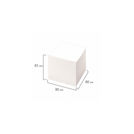 Блок для записей STAFF, проклеенный, куб 8х8 см,1000 листов, белый, белизна 90-92%, 120382, (6 шт.) - фото 5