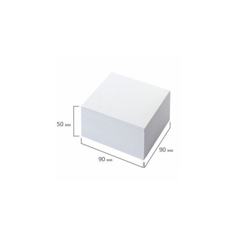 Блок для записей BRAUBERG, непроклеенный, куб 9х9х5 см, белый, белизна 95-98%, 122338, (8 шт.) - фото 3