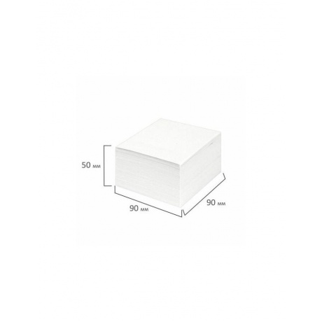 Блок для записей STAFF непроклеенный, куб 9х9х5 см, белый, белизна 90-92%, 126364, (12 шт.) - фото 5