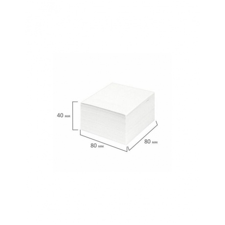 Блок для записей STAFF непроклеенный, куб 8х8х4 см, белый, белизна 90-92%, 126368, (18 шт.) - фото 5