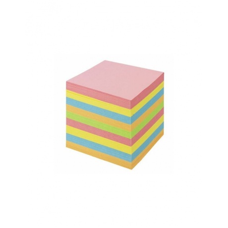 Блок для записей BRAUBERG в подставке прозрачной, куб 9х9х9 см, цветной, 122225 - фото 3