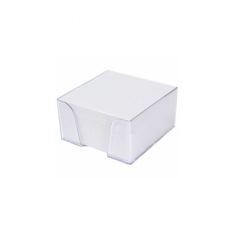 Блок для записей STAFF в подставке прозрачной, куб 9х9х5 см, белый, белизна 70-80%, 129194, (9 шт.) - фото 2
