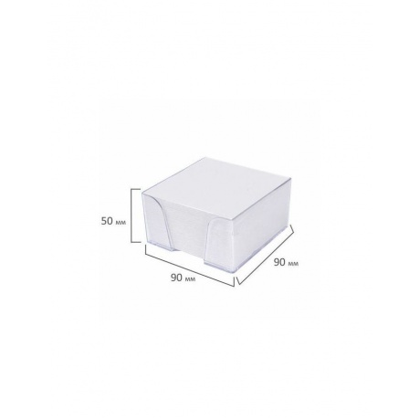 Блок для записей STAFF в подставке прозрачной, куб 9х9х5 см, белый, белизна 70-80%, 129194, (9 шт.) - фото 4