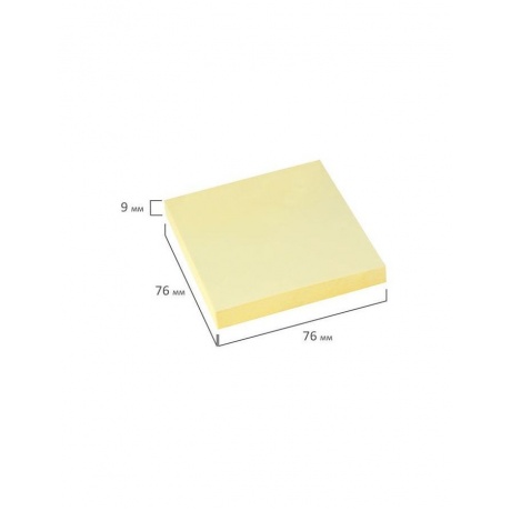 Блок самоклеящийся (стикер) BRAUBERG, 76х76 мм, 100 л., желтый, 122690, (24 шт.) - фото 5