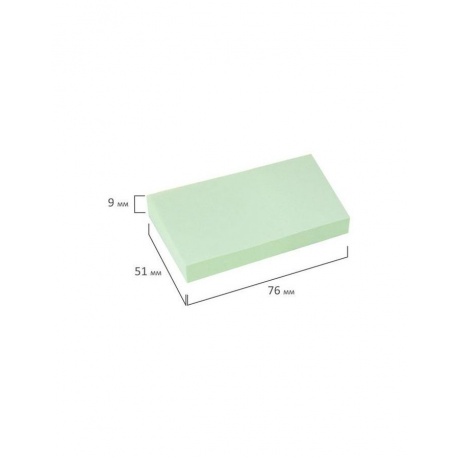 Блок самоклеящийся (стикер) BRAUBERG, 76х51 мм, 100 л., зеленый, 122693, (24 шт.) - фото 5