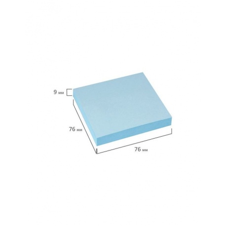 Блок самоклеящийся (стикер) BRAUBERG, 76х76 мм, 100 л., голубой, 122695, (24 шт.) - фото 5
