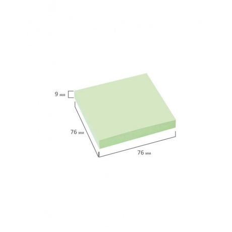 Блок самоклеящийся (стикер) BRAUBERG, 76х76 мм, 100 л., зеленый, 122696, (24 шт.) - фото 5