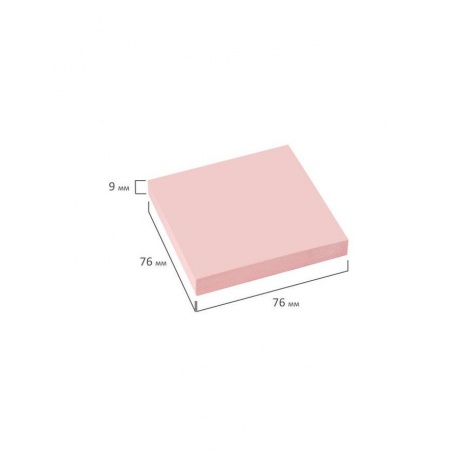 Блок самоклеящийся (стикер) BRAUBERG, 76х76 мм, 100 л., розовый, 122697, (24 шт.) - фото 5