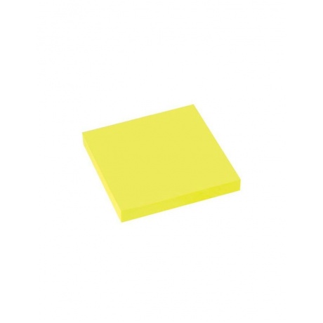 Блок самоклеящийся (стикер), BRAUBERG, НЕОНОВЫЙ, 76х76 мм, 90 л., желтый, 122702, (12 шт.) - фото 2