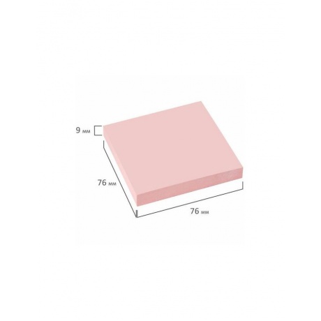 Блок самоклеящийся (стикер), STAFF, 76х76 мм, 100 л., розовый, 126497, (24 шт.) - фото 5