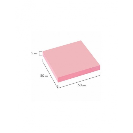 Блок самоклеящийся (стикер) STAFF, 50х50 мм, 100 л., розовый, 127143, (24 шт.) - фото 5