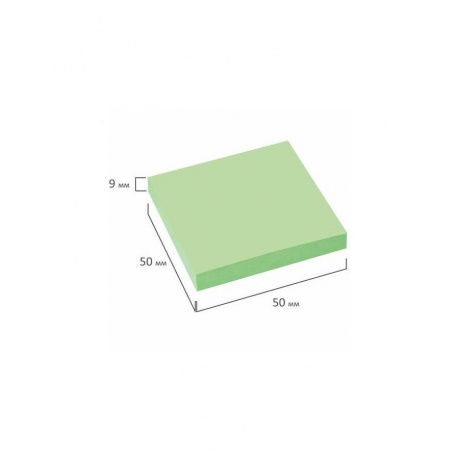 Блок самоклеящийся (стикер) STAFF, 50х50 мм, 100 л., зеленый, 127144, (24 шт.) - фото 5