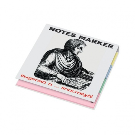 Закладки клейкие Notes Marker, 20х75 мм, 8 блоков х 40 листов, PRINTSTICK, европодвес, 02075SLO - фото 1