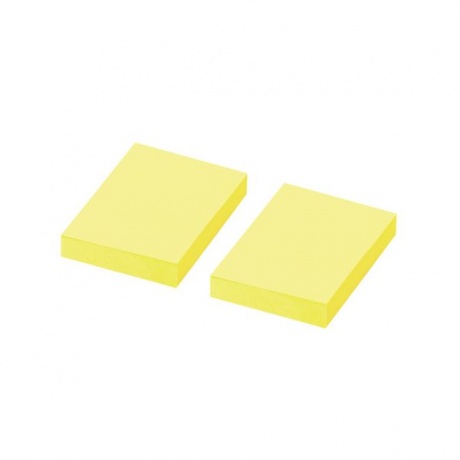 Блок самоклеящийся (стикеры) STAFF, НЕОНОВЫЙ, 38х51 мм, 2х90 листов, желтый, 129345, (12 шт.) - фото 2