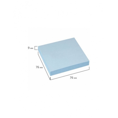 Блок самоклеящийся (стикеры) STAFF, 76х76 мм, 100 листов, голубой, 129362, (24 шт.) - фото 5
