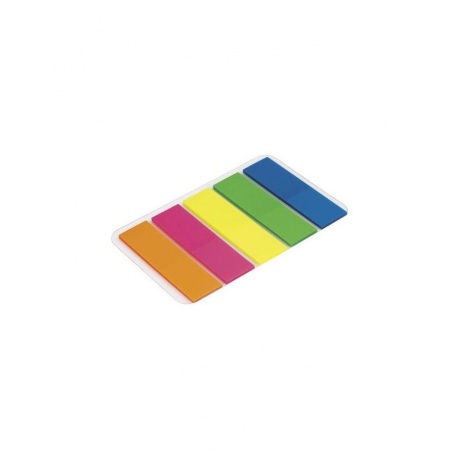 Закладки клейкие BRAUBERG НЕОНОВЫЕ пластиковые, 45х12 мм, 5 цветов х 20 листов, в пластиковой книжке, 122706, (12 шт.) - фото 3