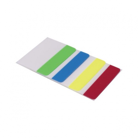 Закладки-выделители листов клейкие BRAUBERG пластиковые, 38х51 мм, 6 листов х 4 блока, ассорти, 126697 - фото 3