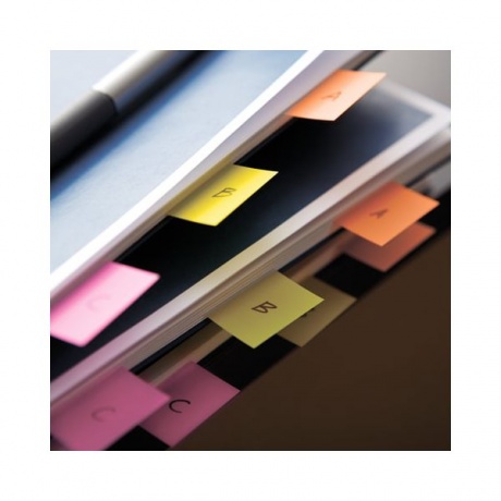 Закладки клейкие POST-IT Study, пластиковые, 12 мм, 4 цвета х 24 шт., 683-4S-RU - фото 2