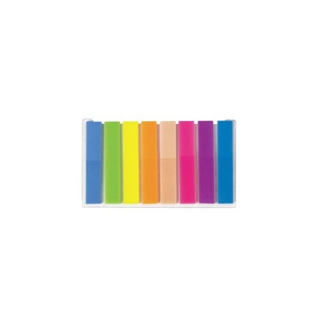 Закладки клейкие STAFF, 45х8 мм, 8 цветов х 20 листов, в пластиковой книжке, 129354, (24 шт.) - фото 2