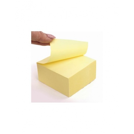 Блок самоклеящийся (стикеры) BRAUBERG 76х76 мм, 400 листов, желтый, 111353 - фото 4