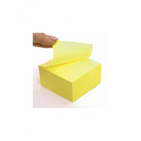 Блок самоклеящийся (стикеры) BRAUBERG НЕОНОВЫЙ 76х76 мм, 400 листов, желтый, 111352 - фото 4