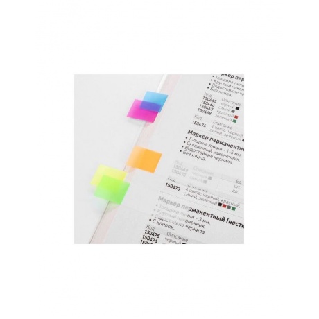 Закладки клейкие BRAUBERG НЕОНОВЫЕ пластиковых в диспенсерах, 45х12 мм, 5 цветов х 25 листов, 111356 (8 шт.) - фото 7
