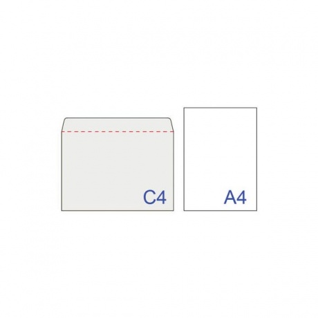 Конверты С4 (229х324 мм), клей декстрин, белые, 90 г/м2, КОМПЛЕКТ 50 шт., внутренняя запечатка, 160.50С - фото 3