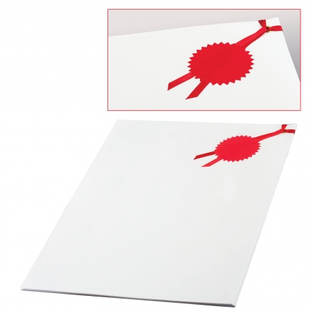 Наклейки для опечатывания любых документов, в том числе нотариальных (конгривки), 500 штук, 52 мм, красные - фото 2