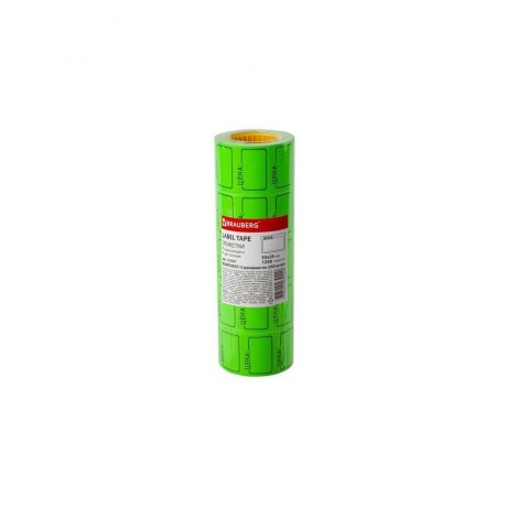 Этикет-лента Цена, 35х25 мм, зеленая, комплект 5 рулонов по 250 шт., BRAUBERG, 123587 - фото 2